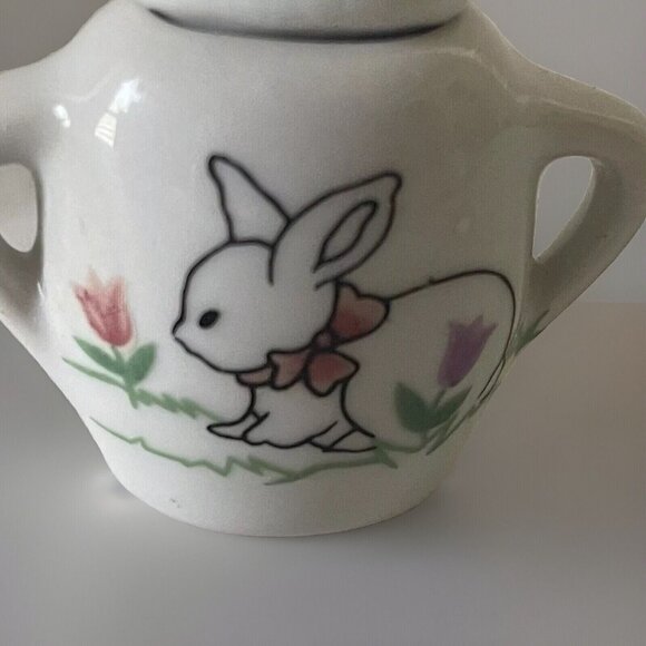 Bunny Mini Tea Set Replacement Pieces Rabbit Miniature Doll House Easter - Picture 11 of 16